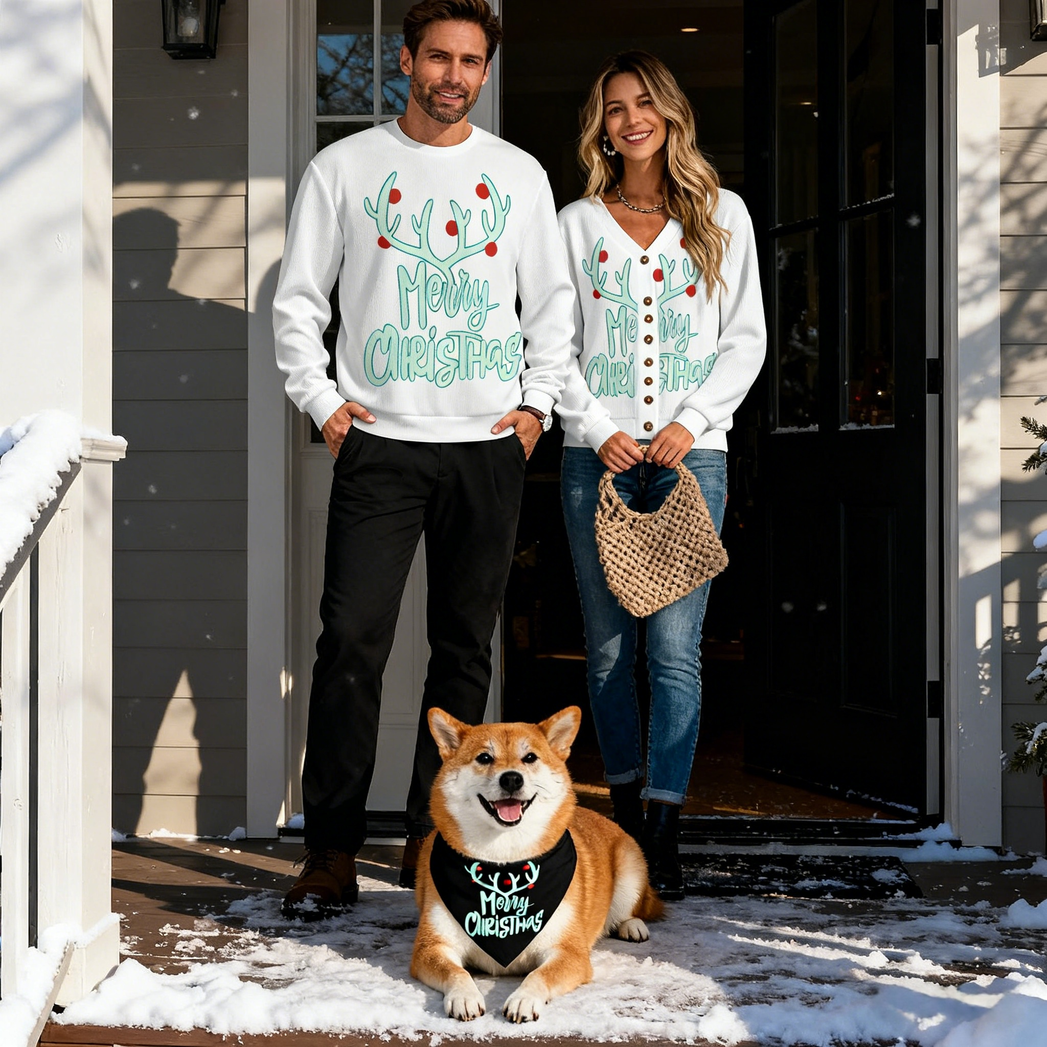 Holiday Merry Antler Sweater