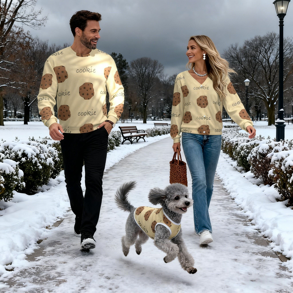 Holiday Cookie Print Christmas Sweater