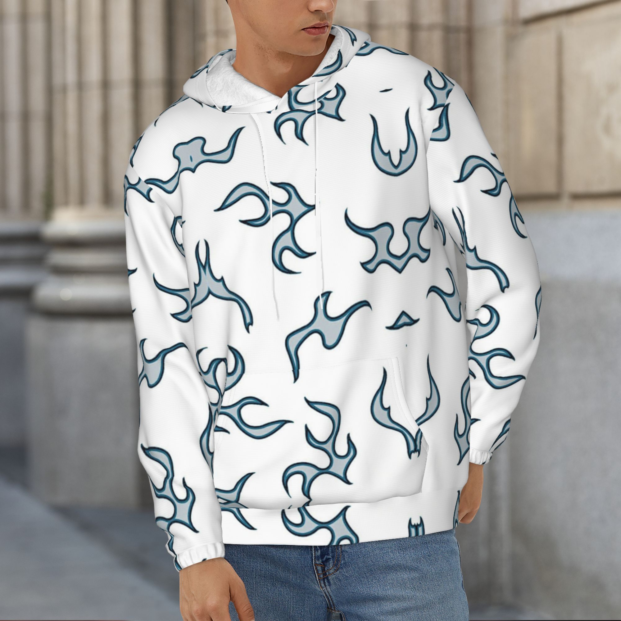 Wave Pattern Hoodie