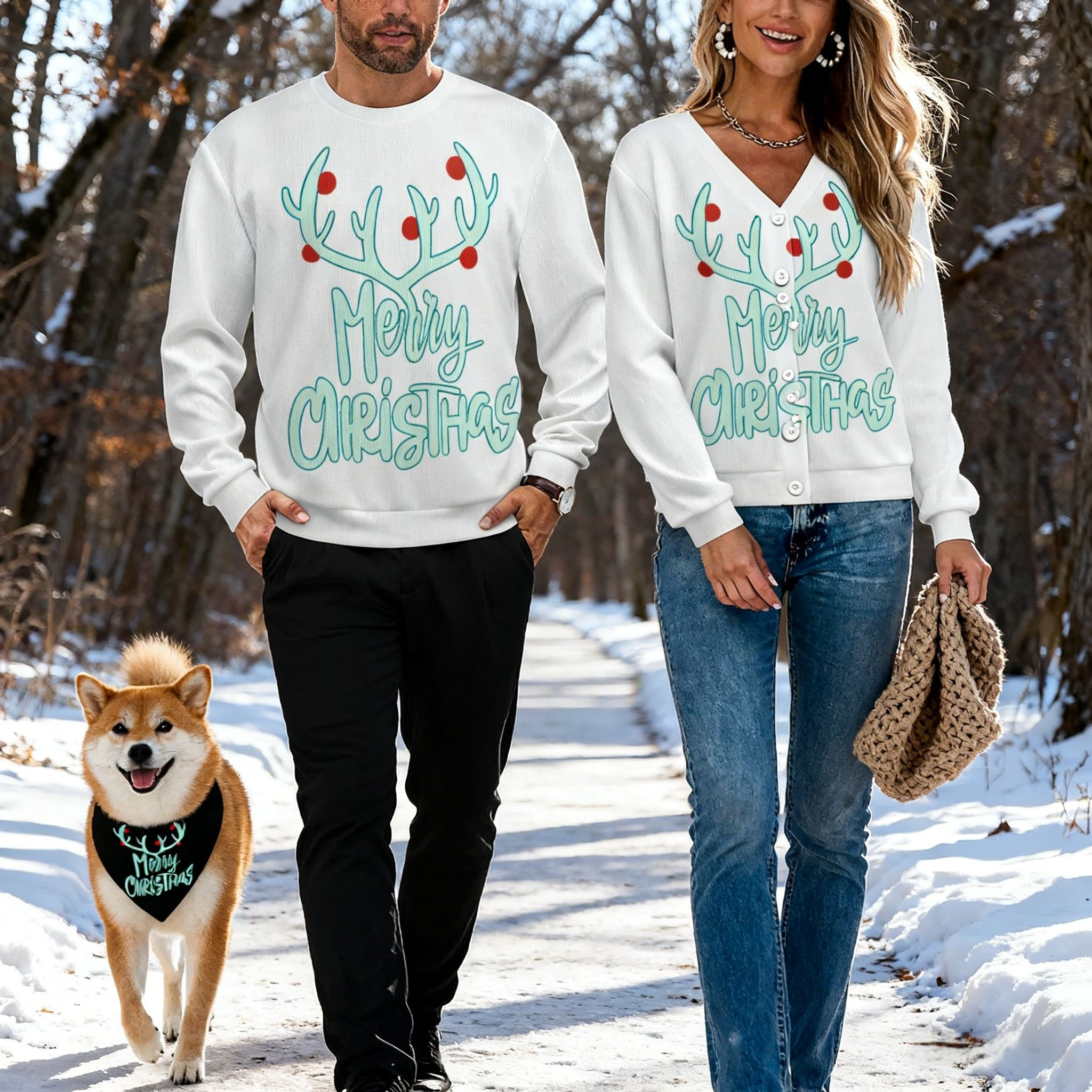 Holiday Merry Antler Sweater
