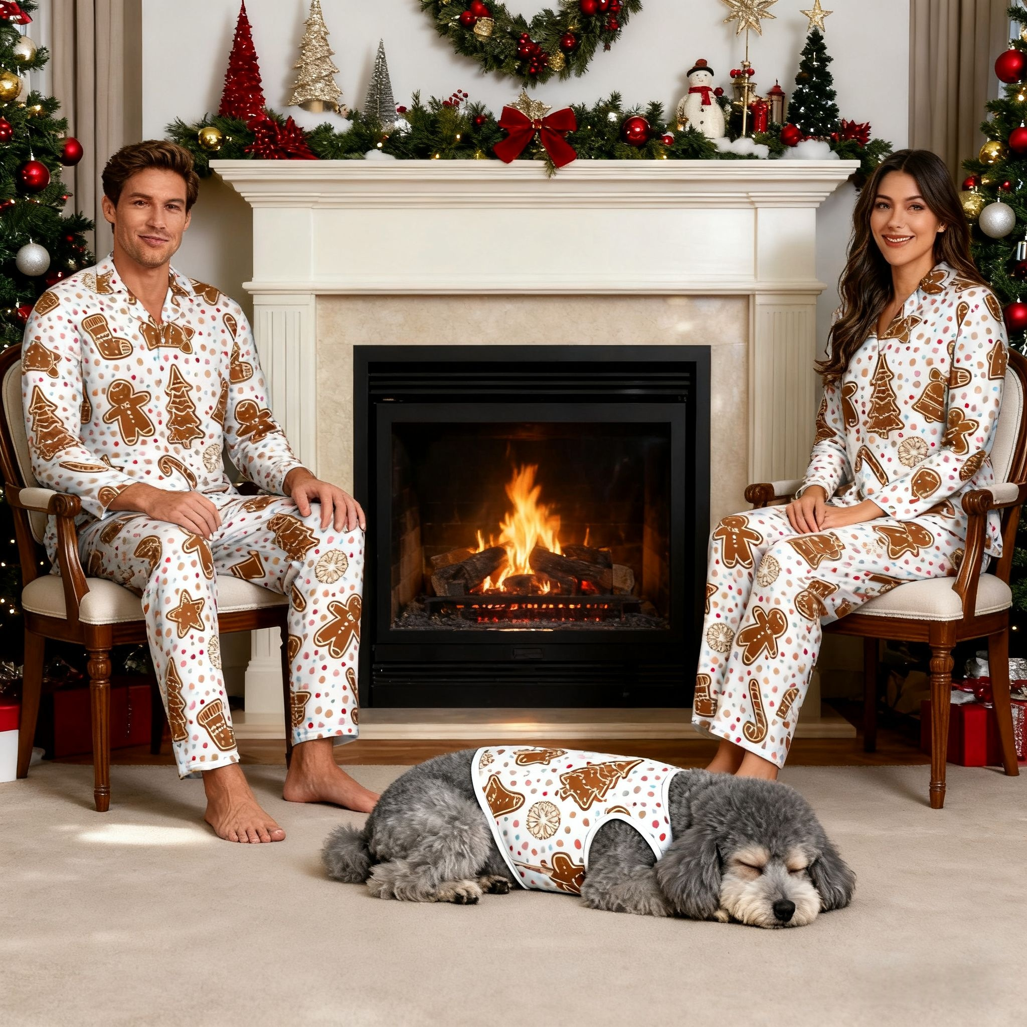 Holiday Gingerbread Family Pajamas