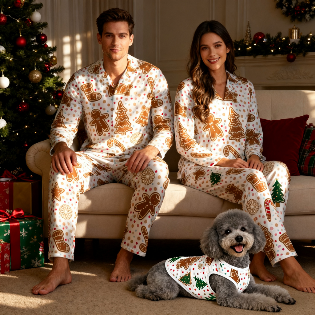 Holiday Gingerbread Family Pajamas