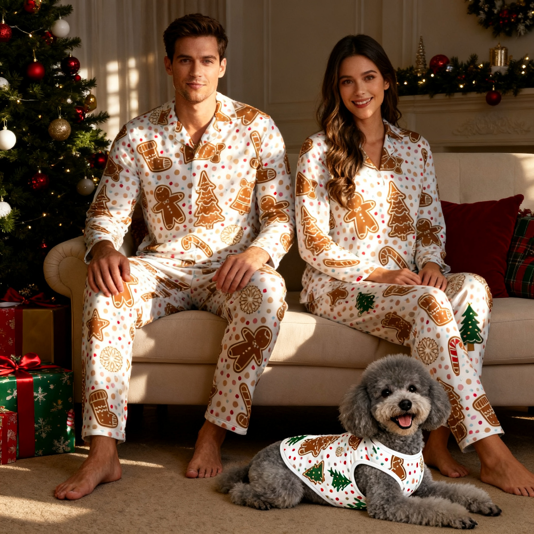 Holiday Gingerbread Family Pajamas