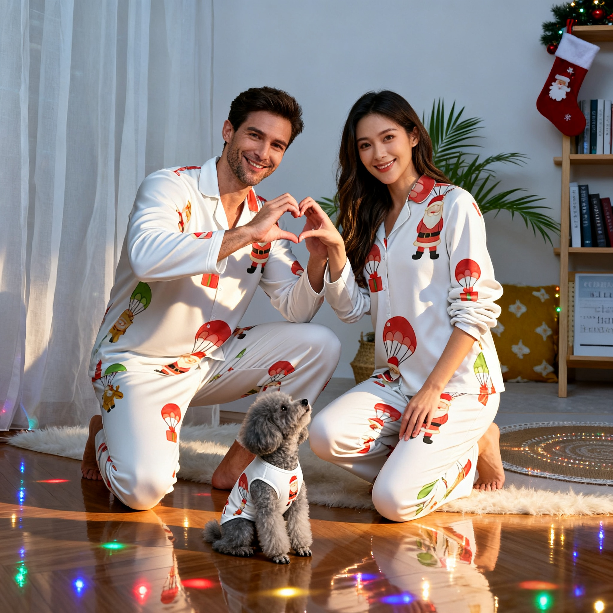 Holiday Parachute Santa Matching Pajamas