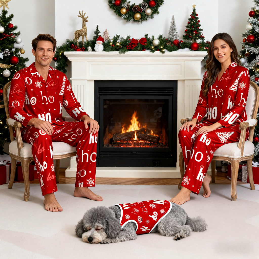 Holiday Ho Ho Ho Christmas Pajamas