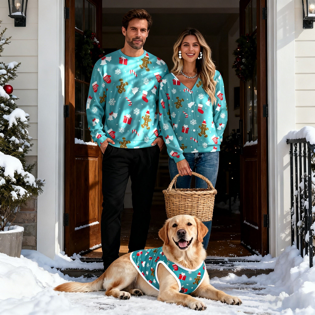 Holiday Gingerbread & Gifts Sweater