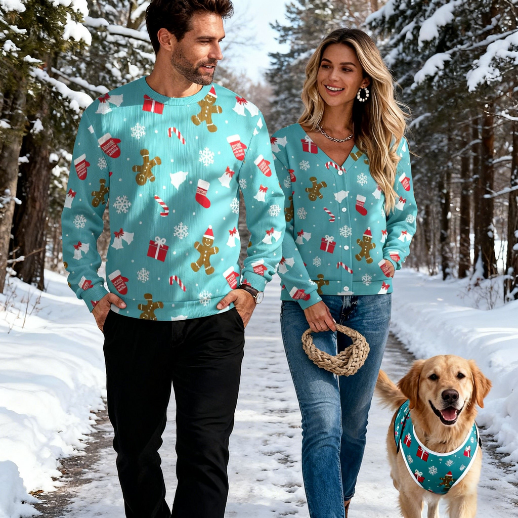 Holiday Gingerbread & Gifts Sweater