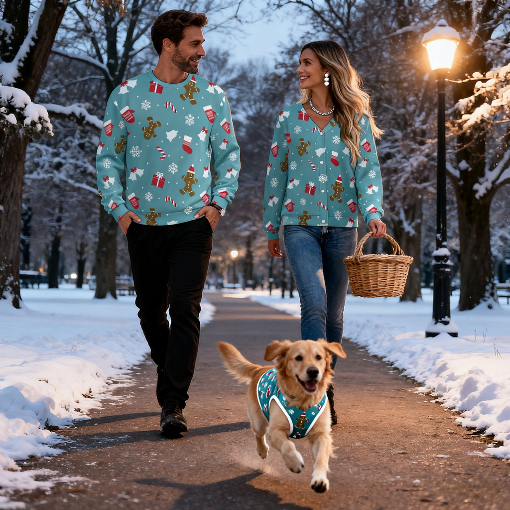 Holiday Gingerbread & Gifts Sweater