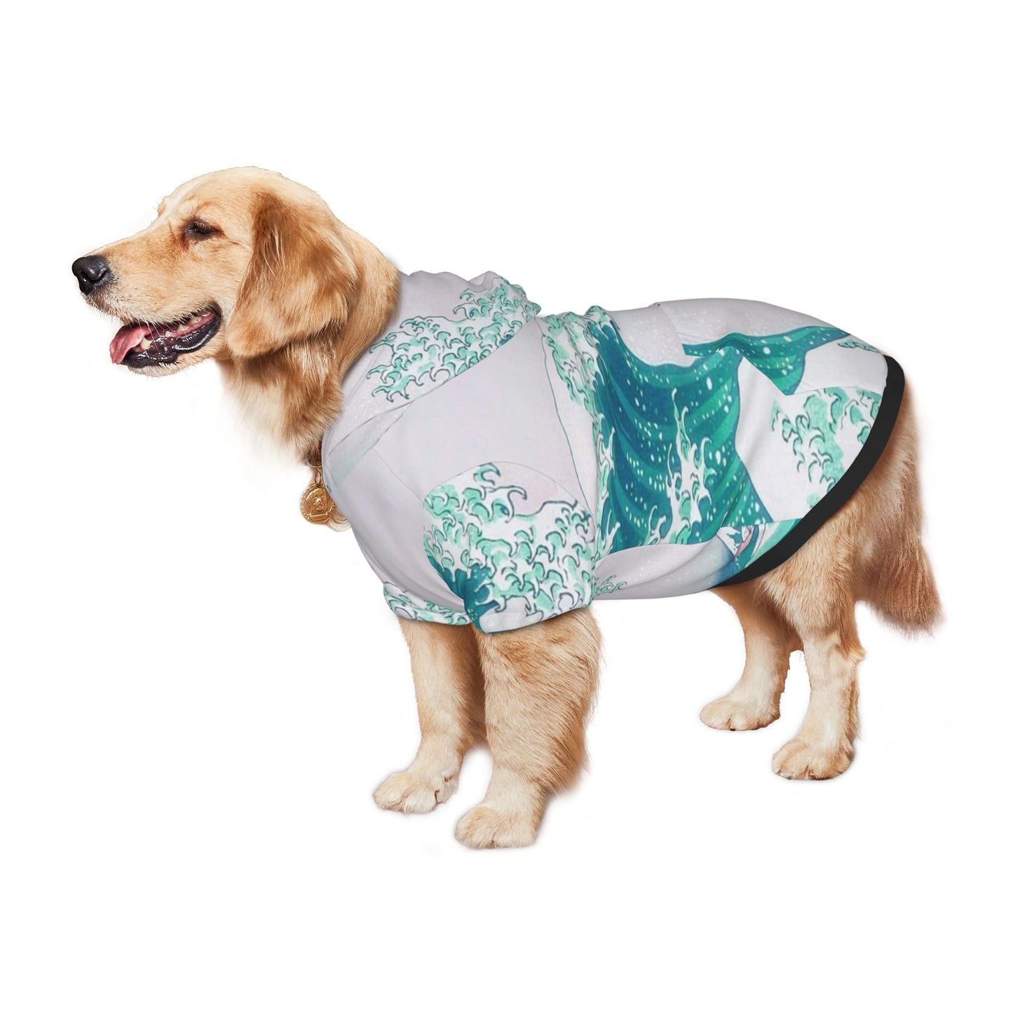 Ocean Wave Print Hoodie