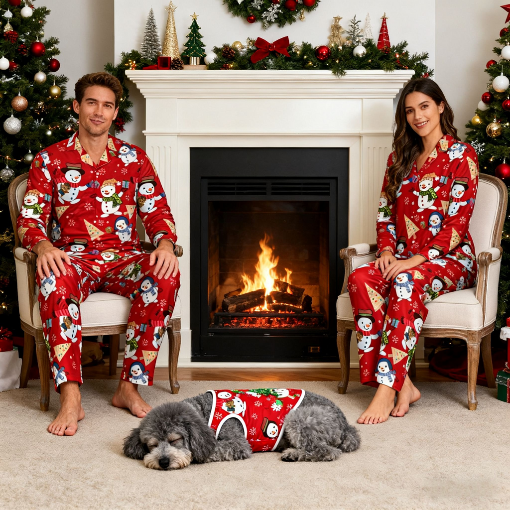 Holiday Snowman Matching Pajamas