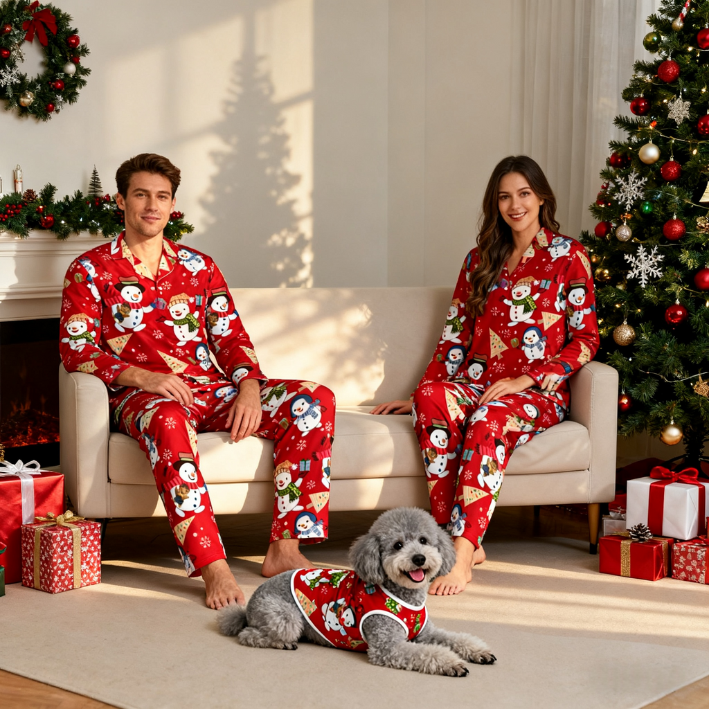 Holiday Snowman Matching Pajamas