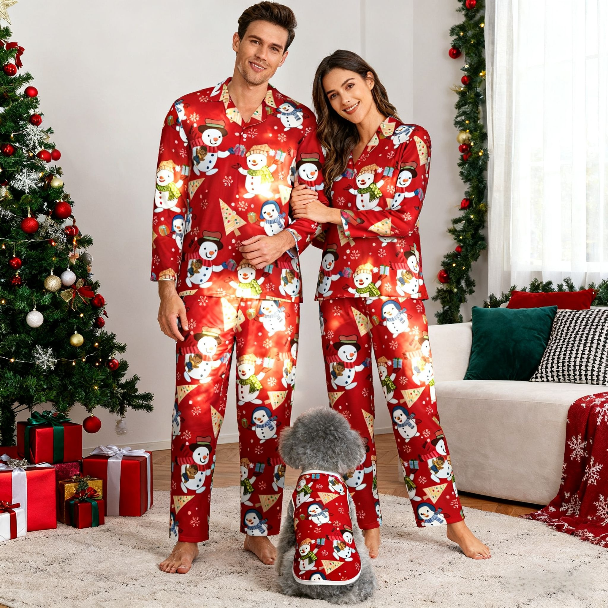 Holiday Snowman Matching Pajamas