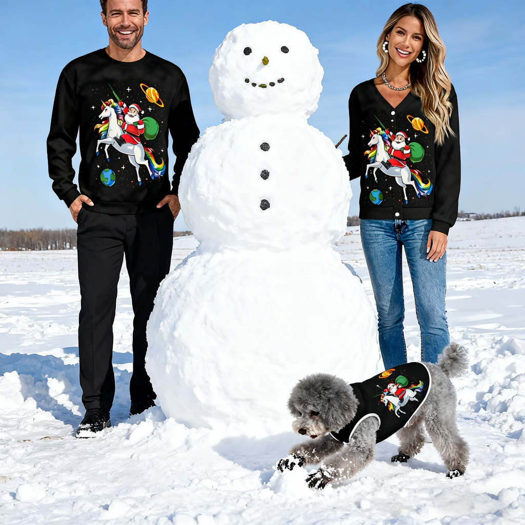 Santa Unicorn Galaxy Sweater