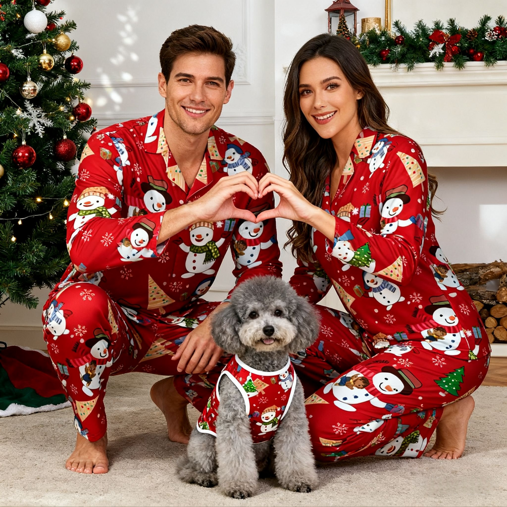 Holiday Snowman Matching Pajamas