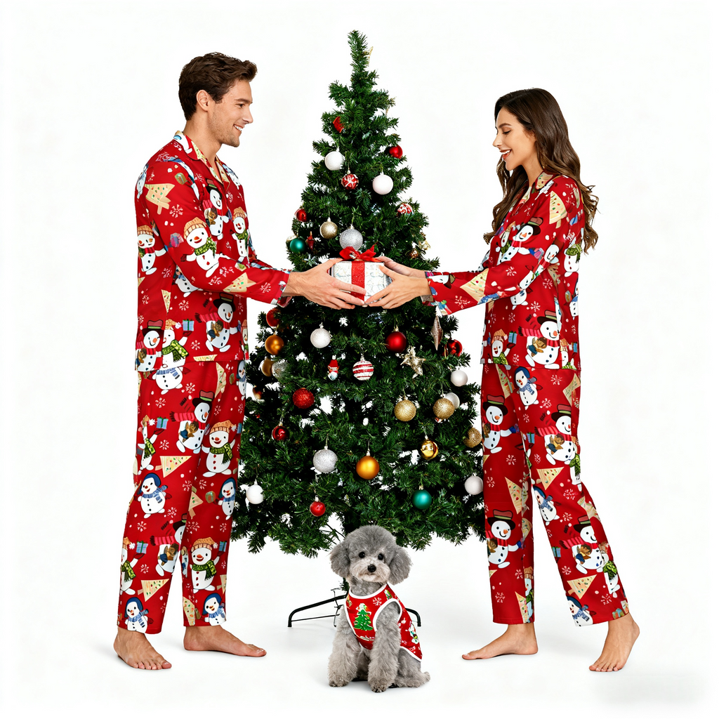 Holiday Snowman Matching Pajamas