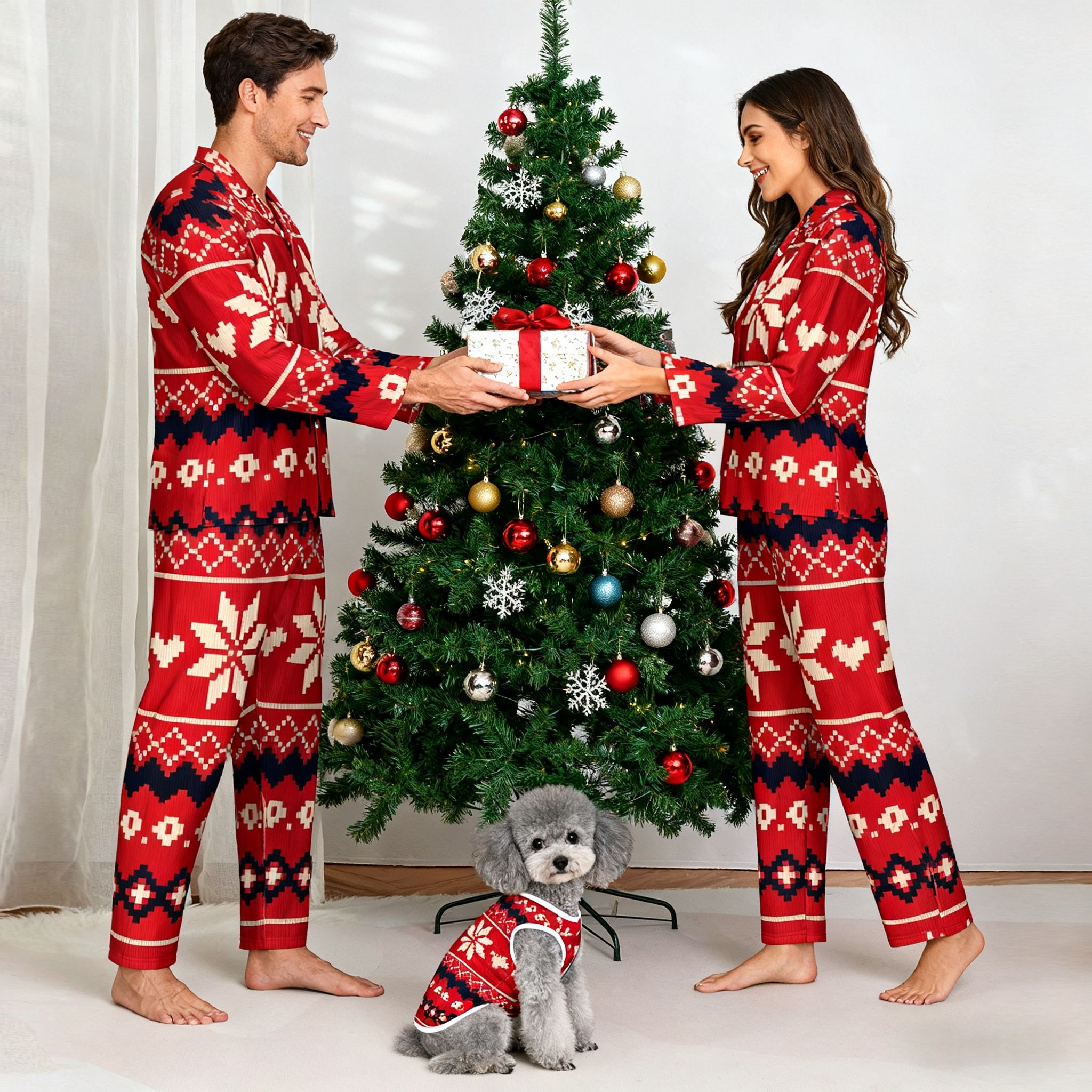 Holiday Nordic Snow Matching Pajamas