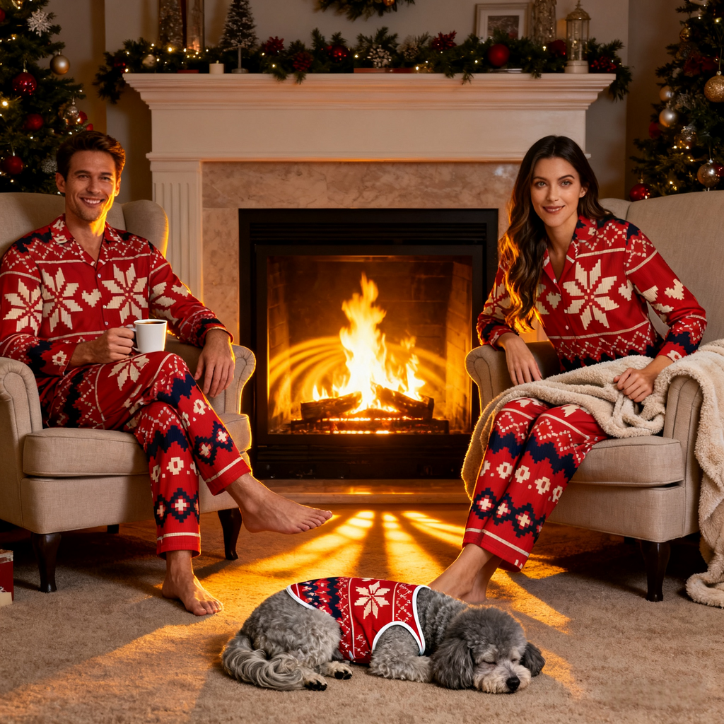Holiday Nordic Snow Matching Pajamas