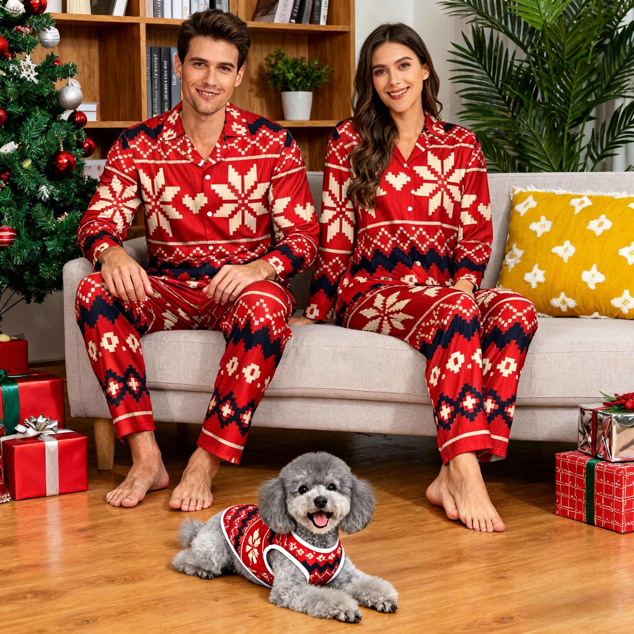 Holiday Nordic Snow Matching Pajamas