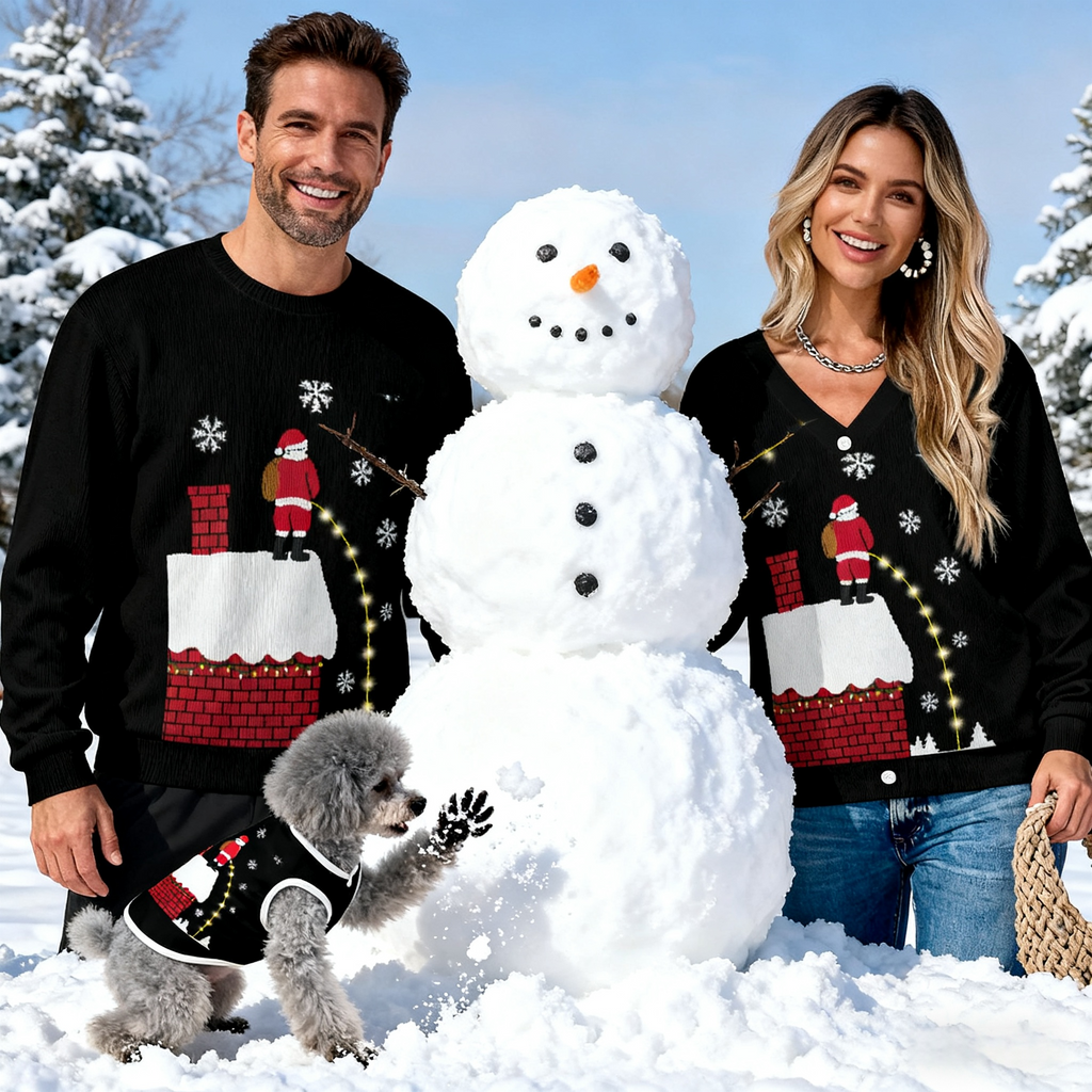 Funny Rooftop Santa Sweater