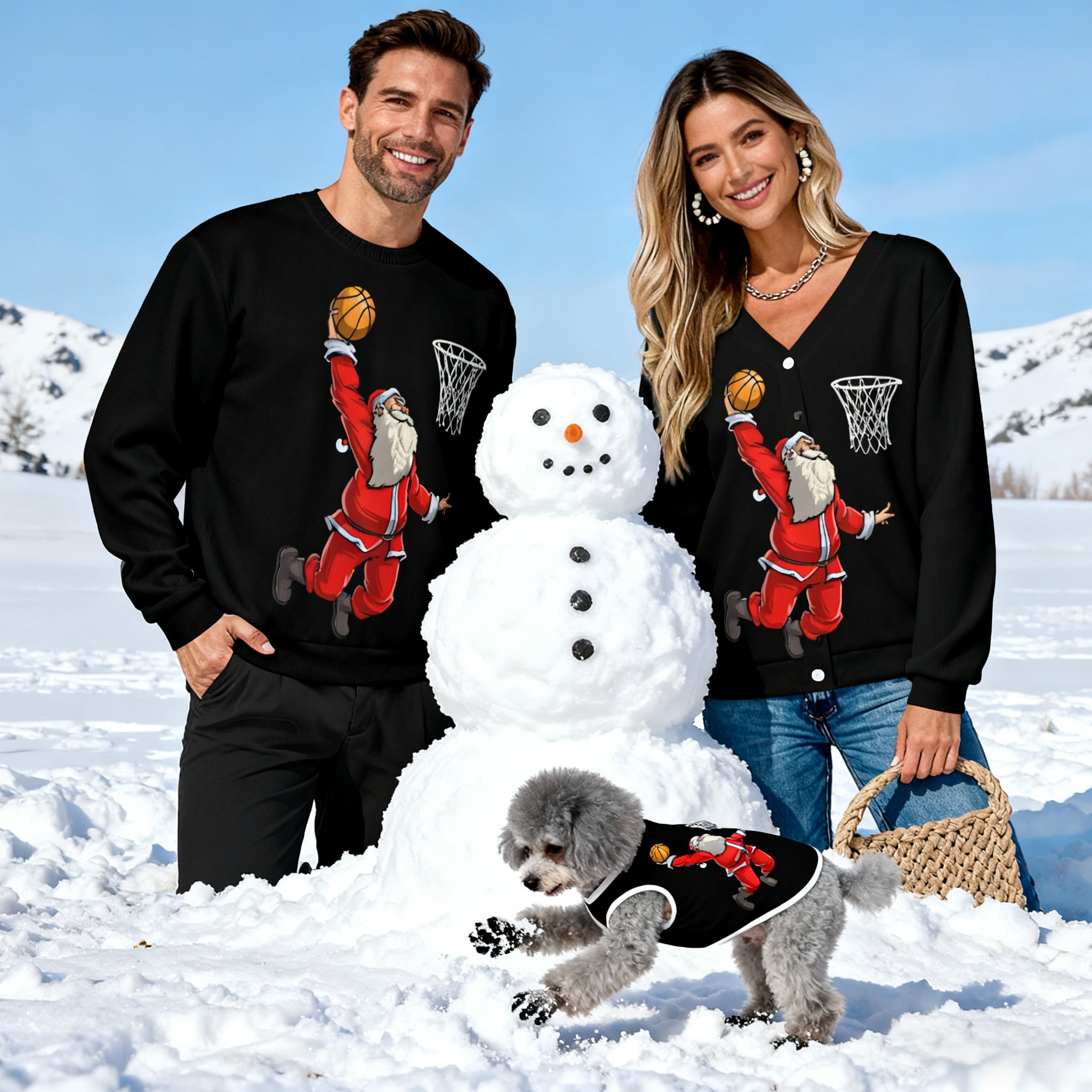 Basketball Santa Sweater