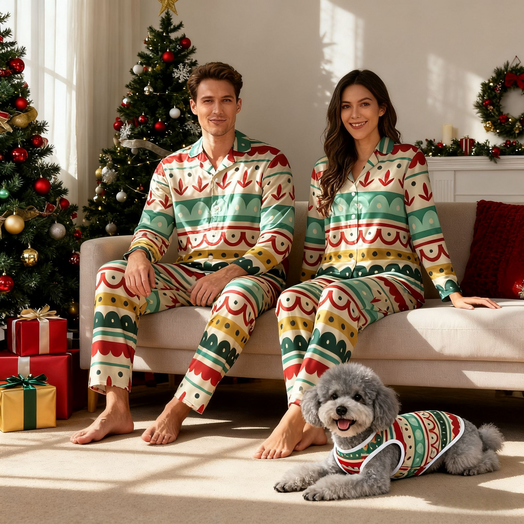 Holiday Festive Stripe Matching Pajamas