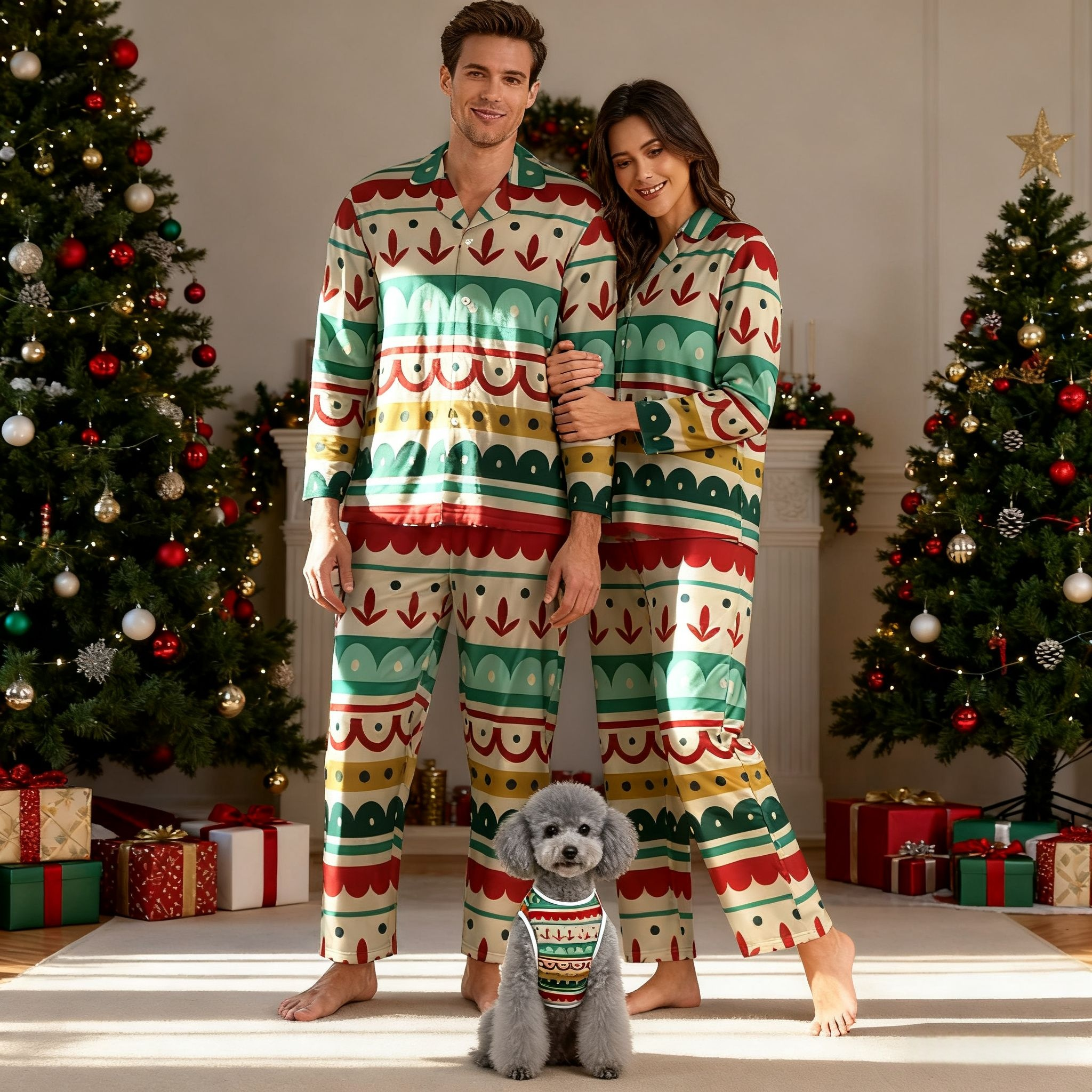 Holiday Festive Stripe Matching Pajamas