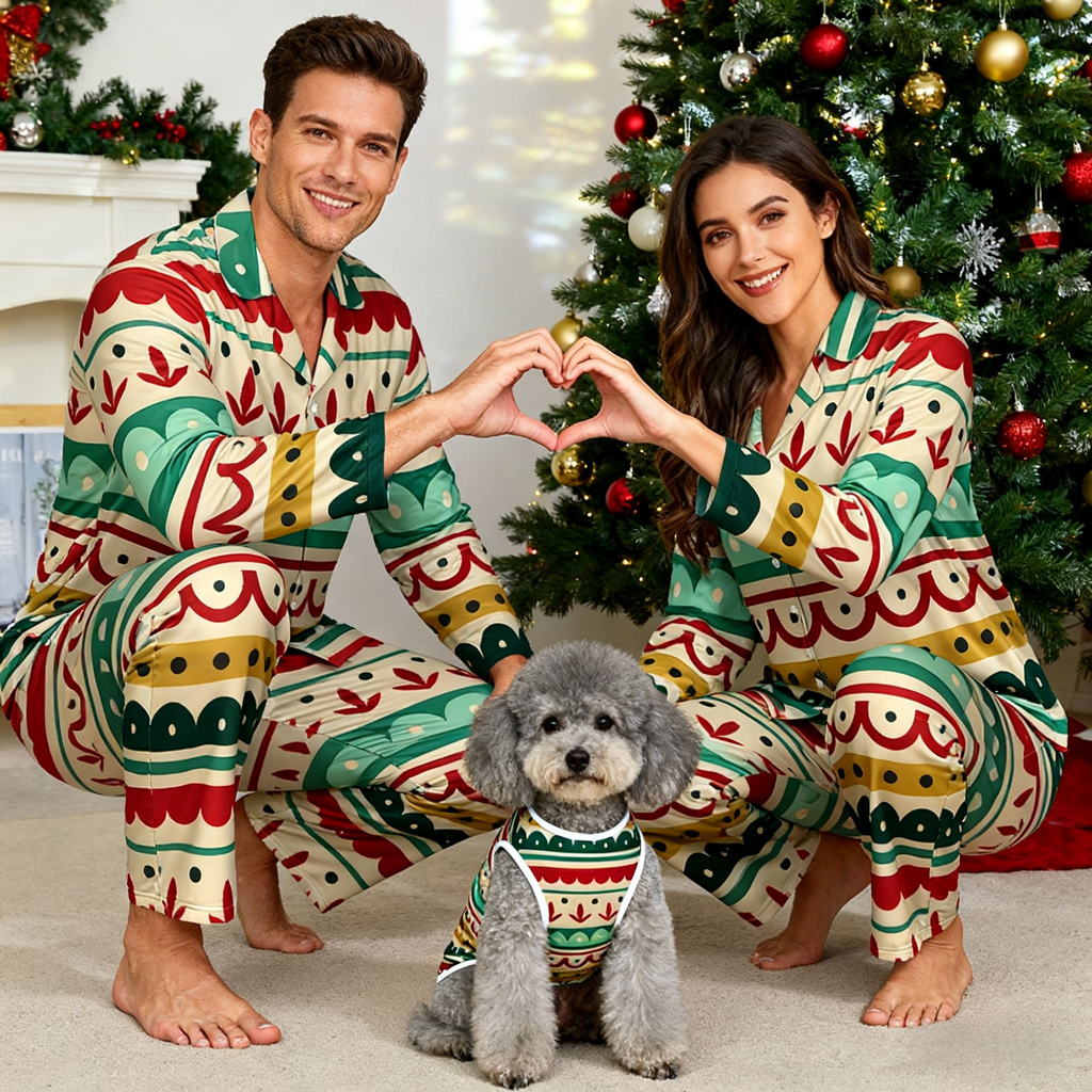 Holiday Festive Stripe Matching Pajamas