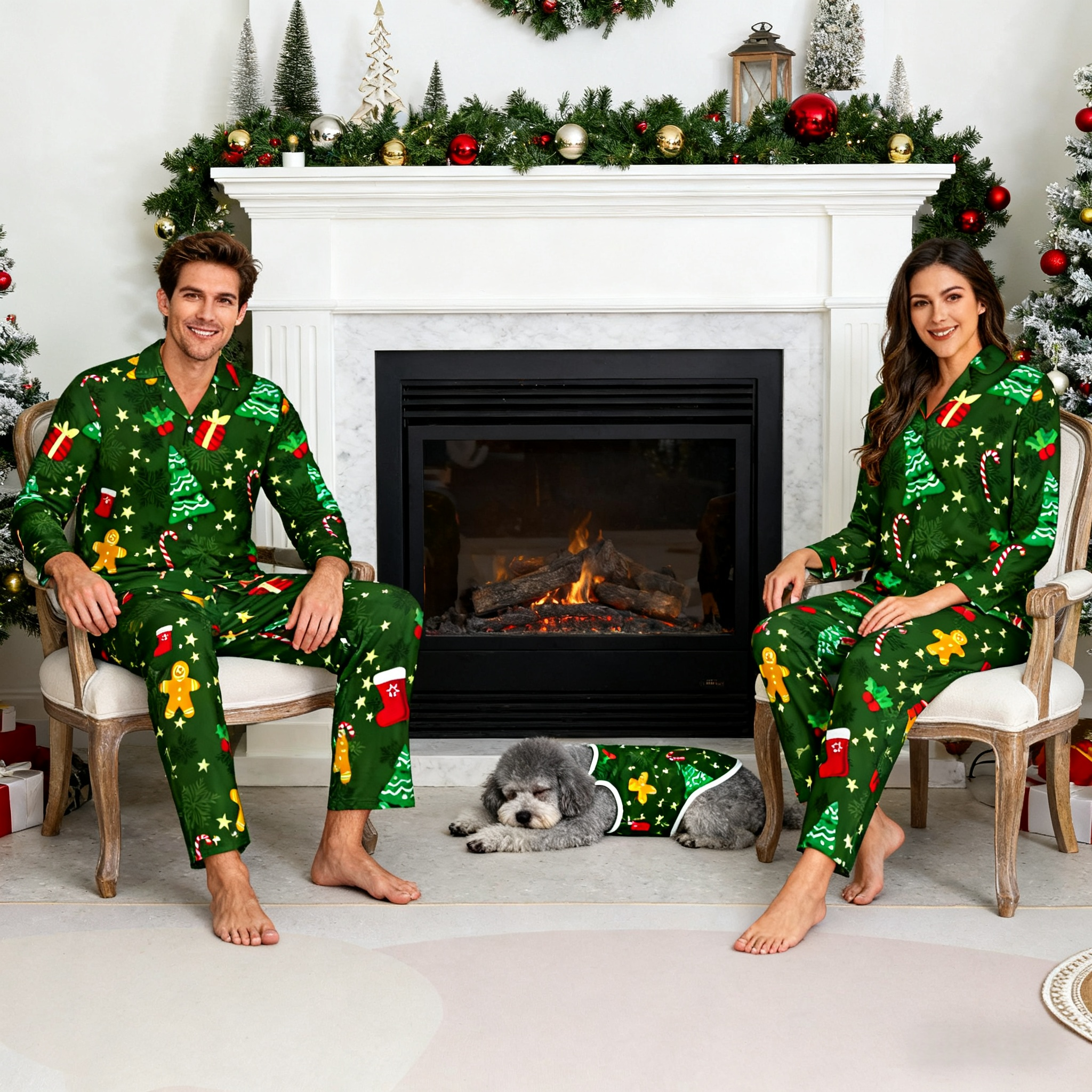 Holiday Festive Icons Christmas Pajamas