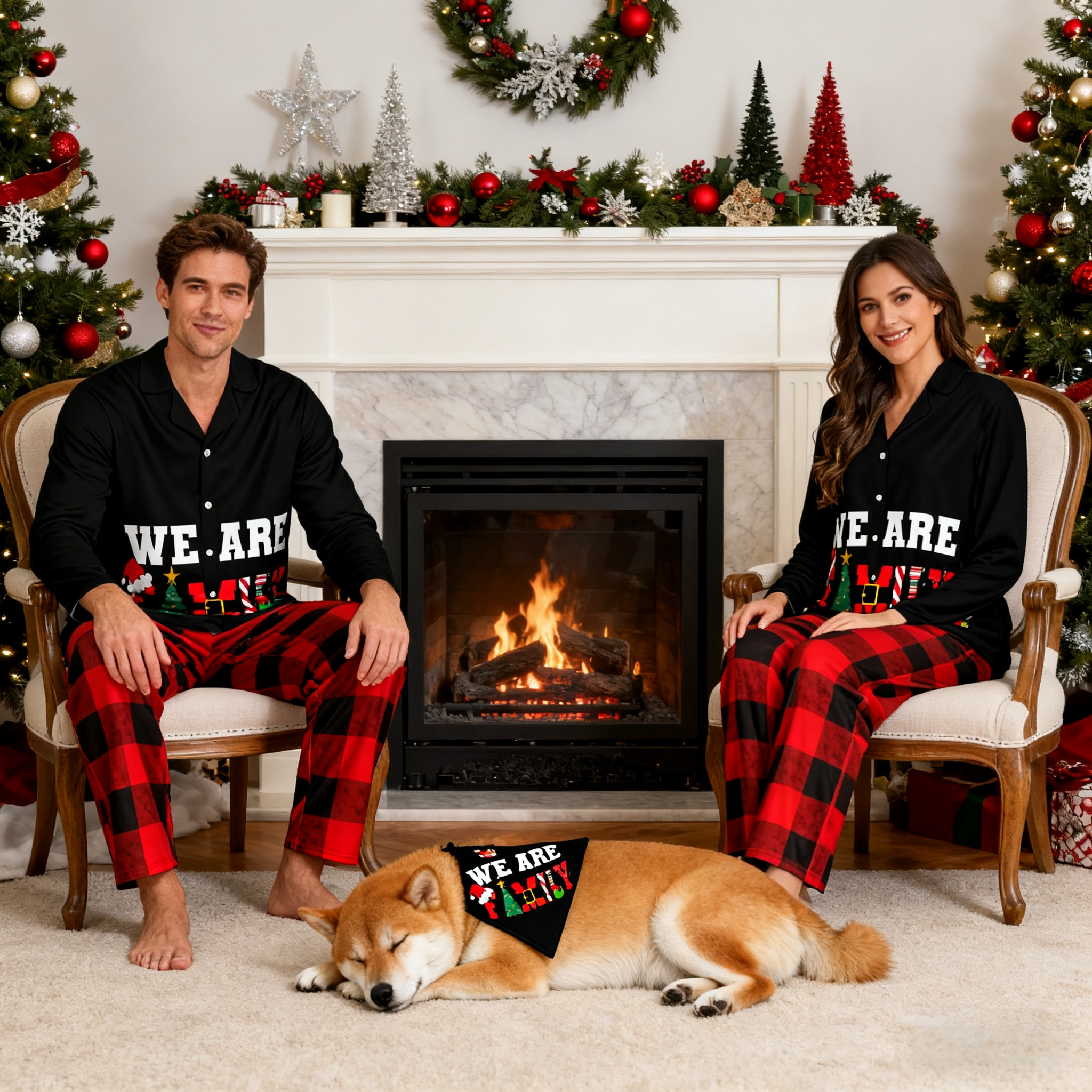 Holiday We Are Family Matching Pajamas