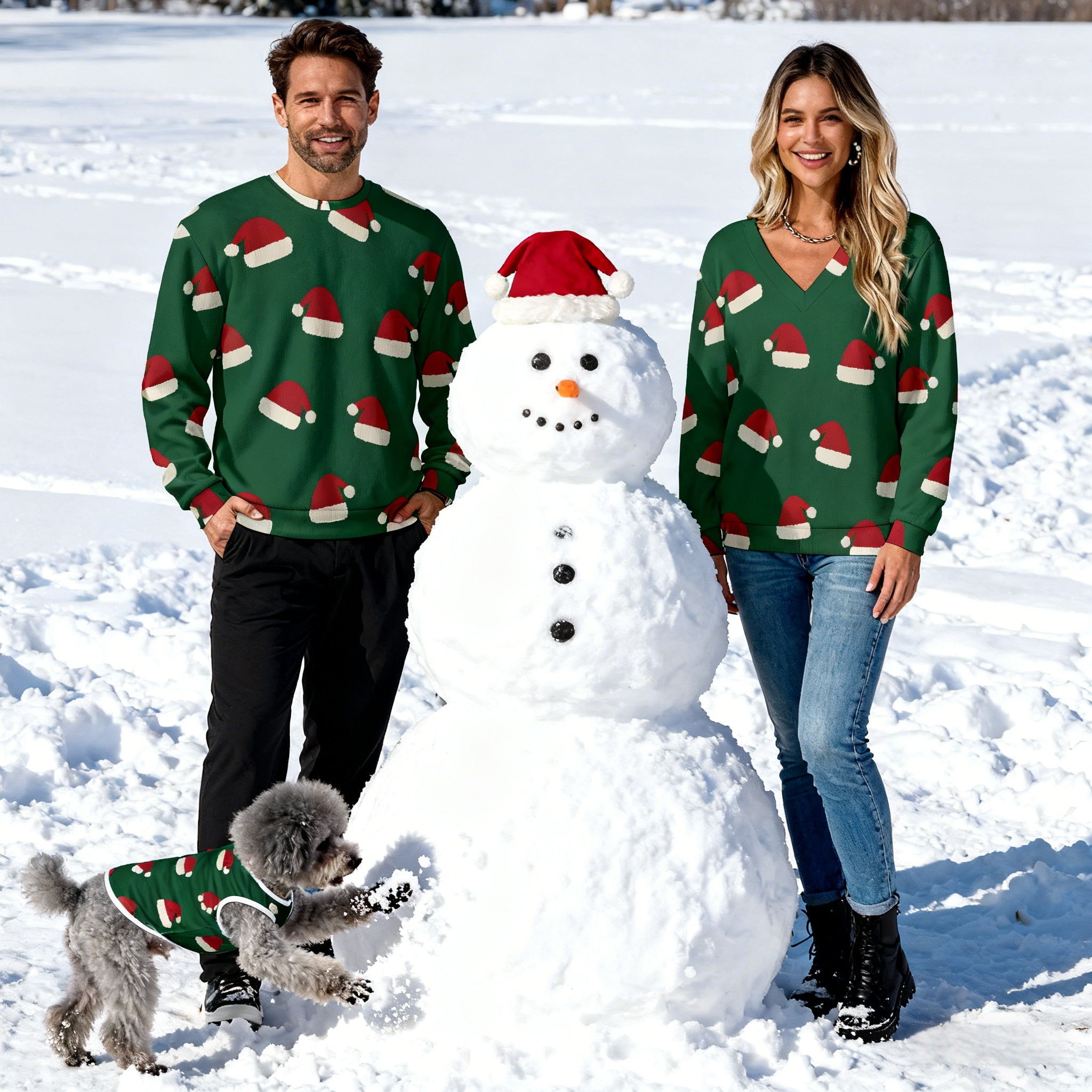 Holiday Santa Hat Christmas Sweater