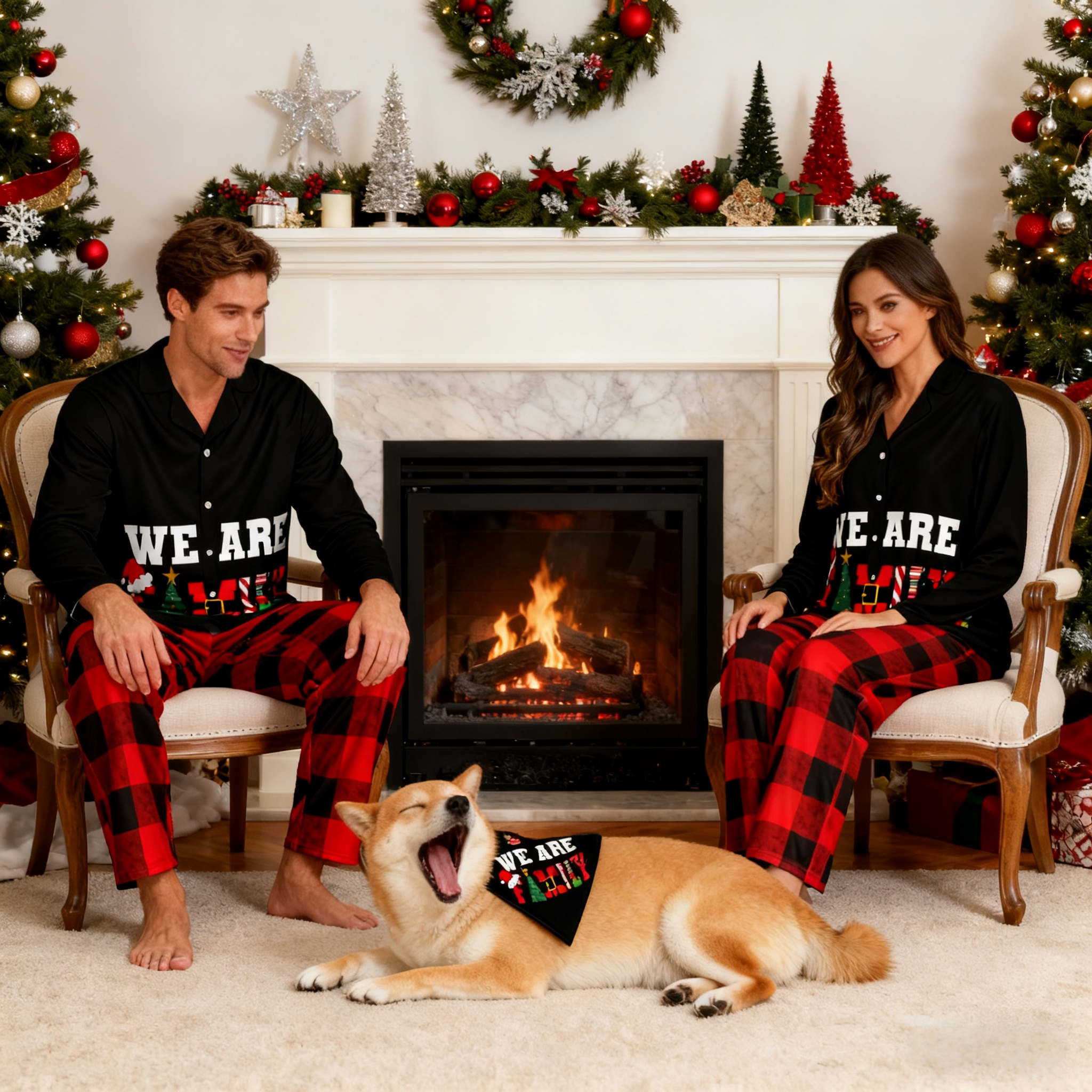 Holiday We Are Family Matching Pajamas