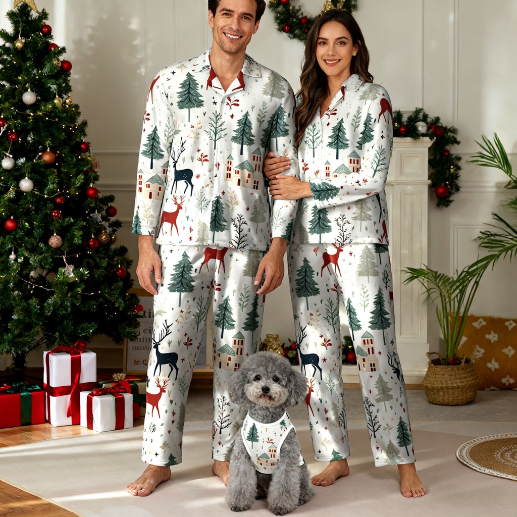 Holiday Reindeer Village Matching Pajamas