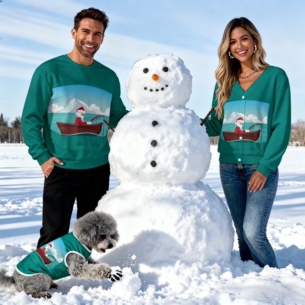 Santa Fishing Sweater