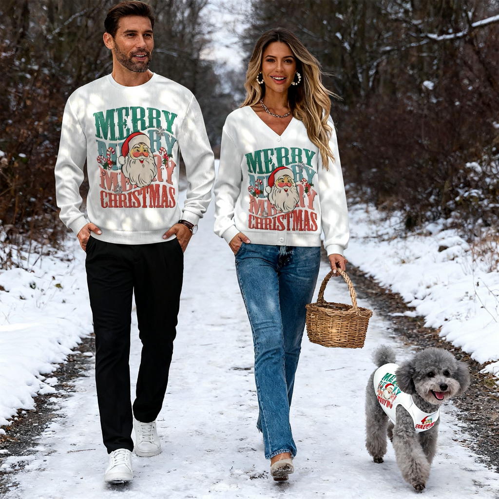 Retro Santa Merry Christmas Sweater