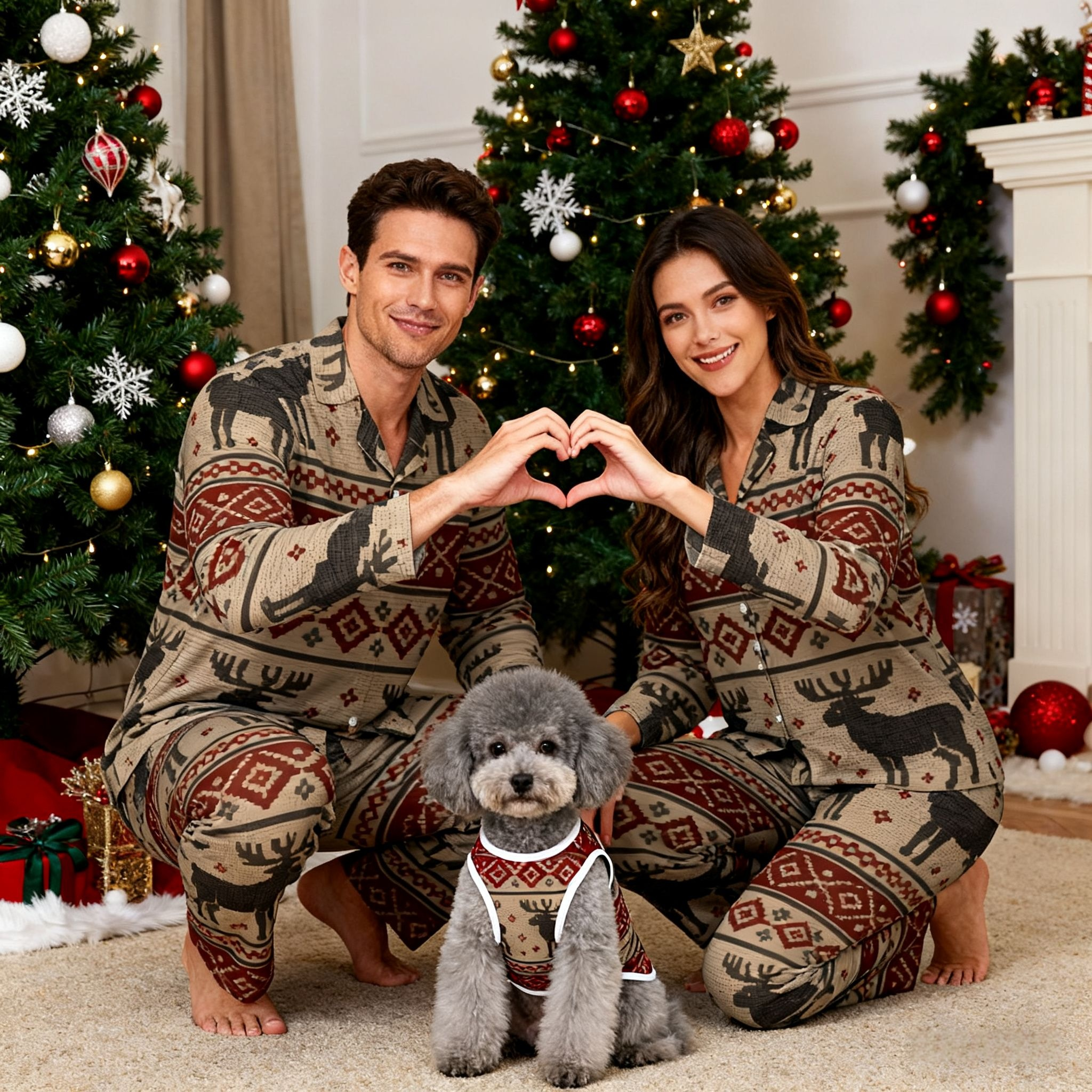 Holiday Reindeer Fair Isle Christmas Pajamas