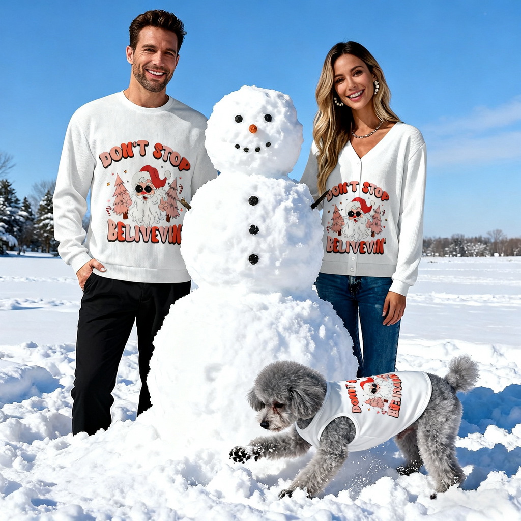 Don't Stop Believin Santa Sweater