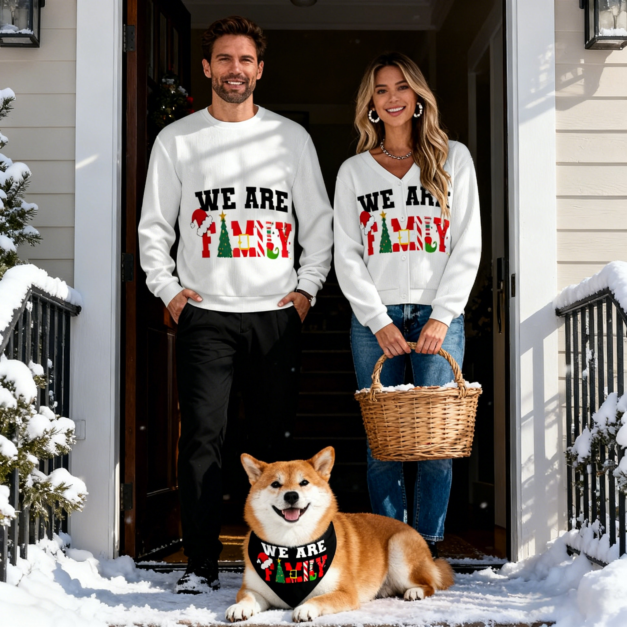 Holiday We Are Family Christmas Sweaters