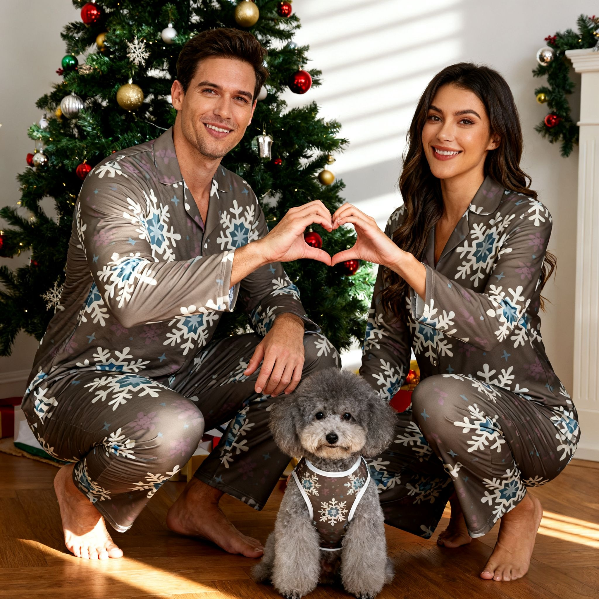 Holiday Snowflake Matching Pajamas