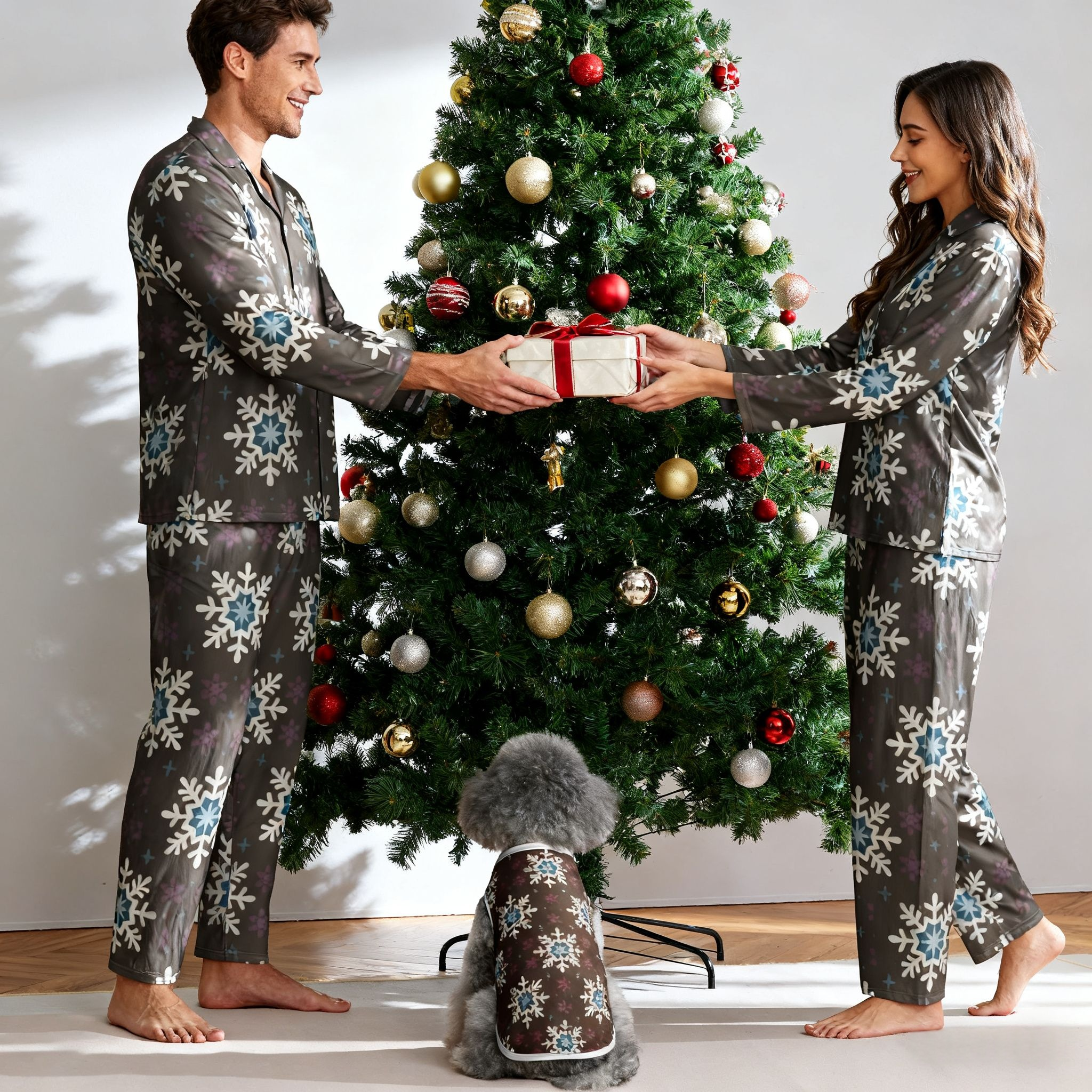 Holiday Snowflake Matching Pajamas