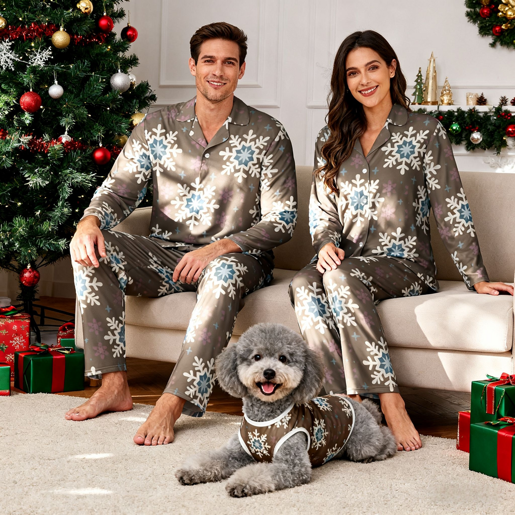 Holiday Snowflake Matching Pajamas
