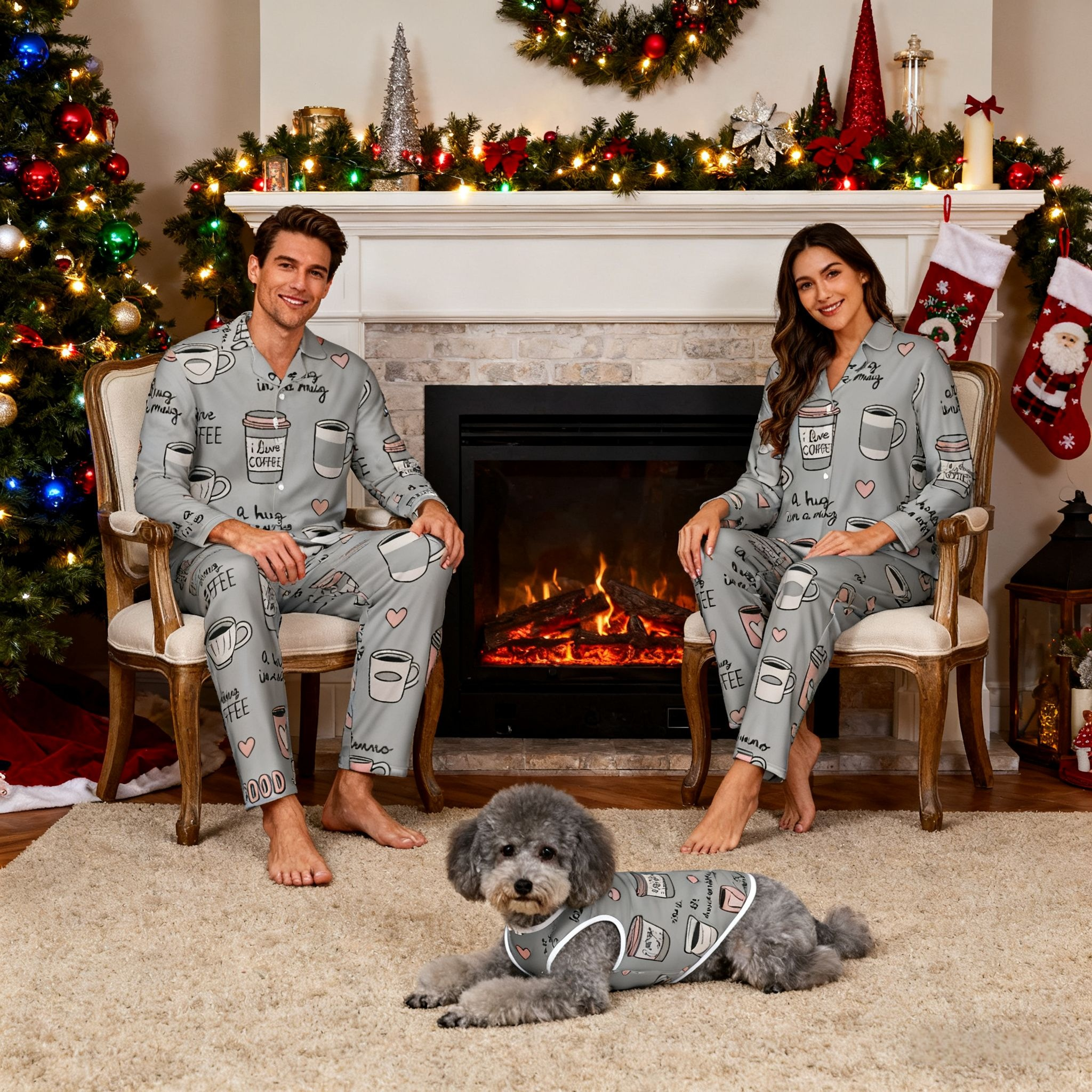 Holiday Coffee Lovers Christmas Pajamas