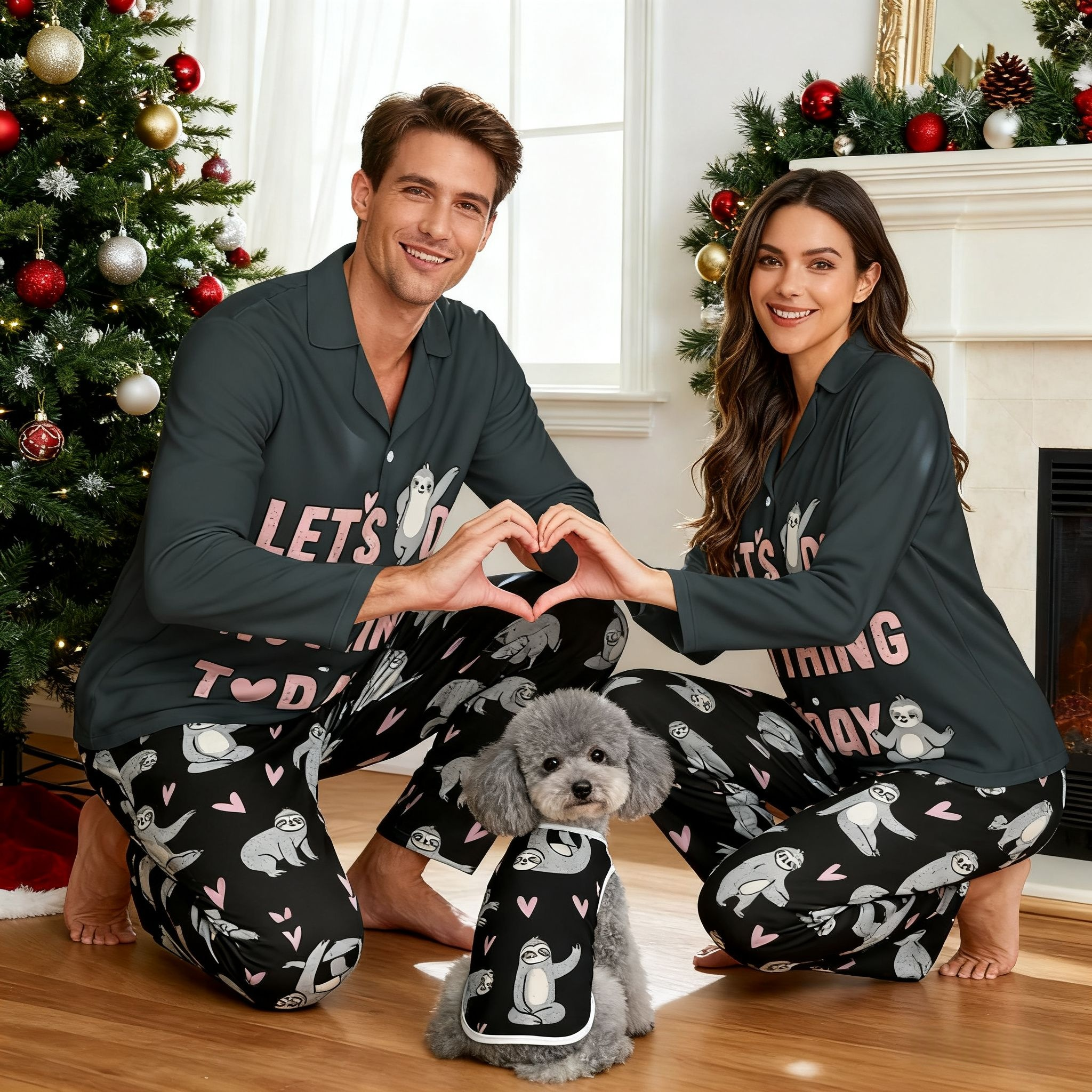Holiday Lazy Sloth Christmas Pajamas