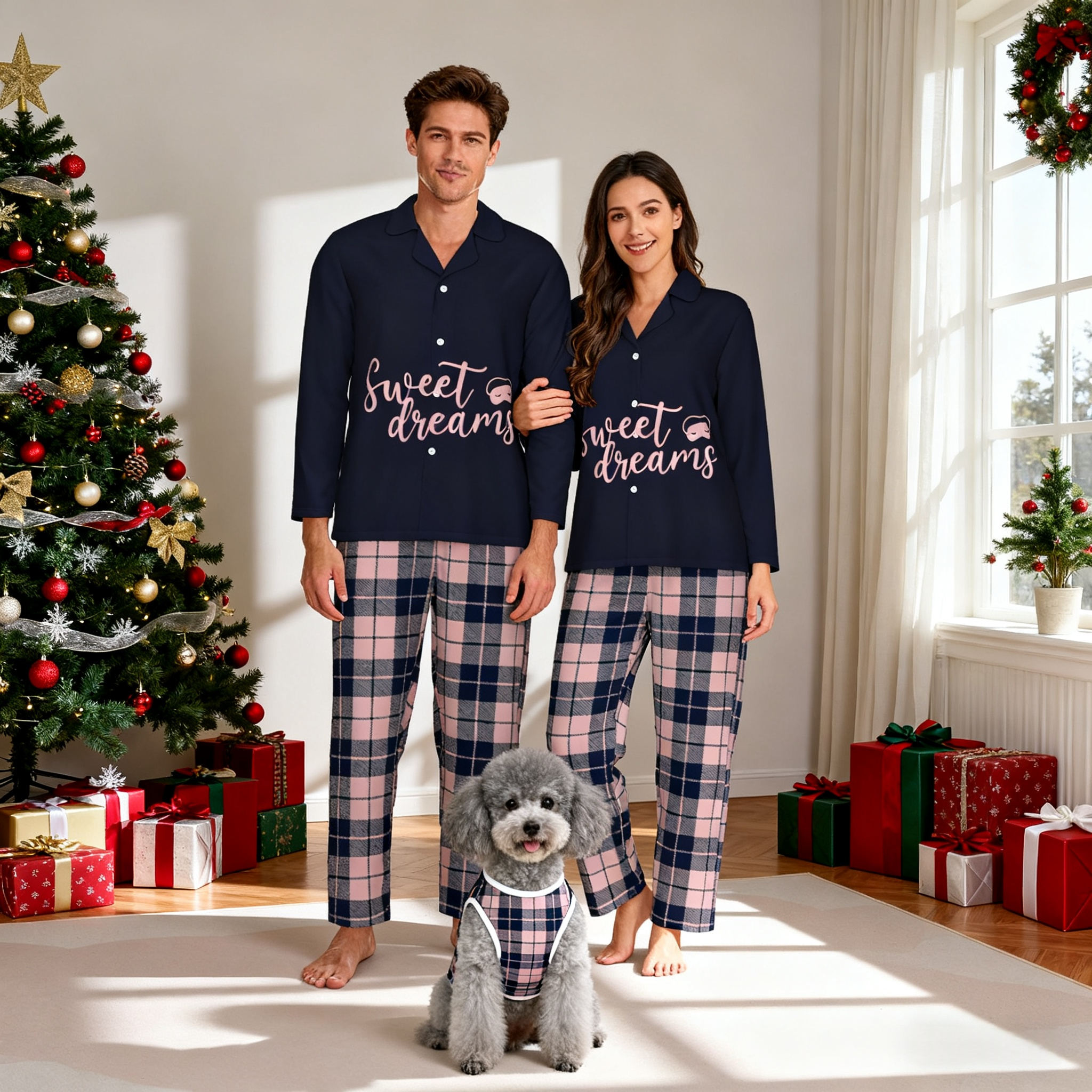 Holiday Sweet Dreams Plaid Matching Pajamas