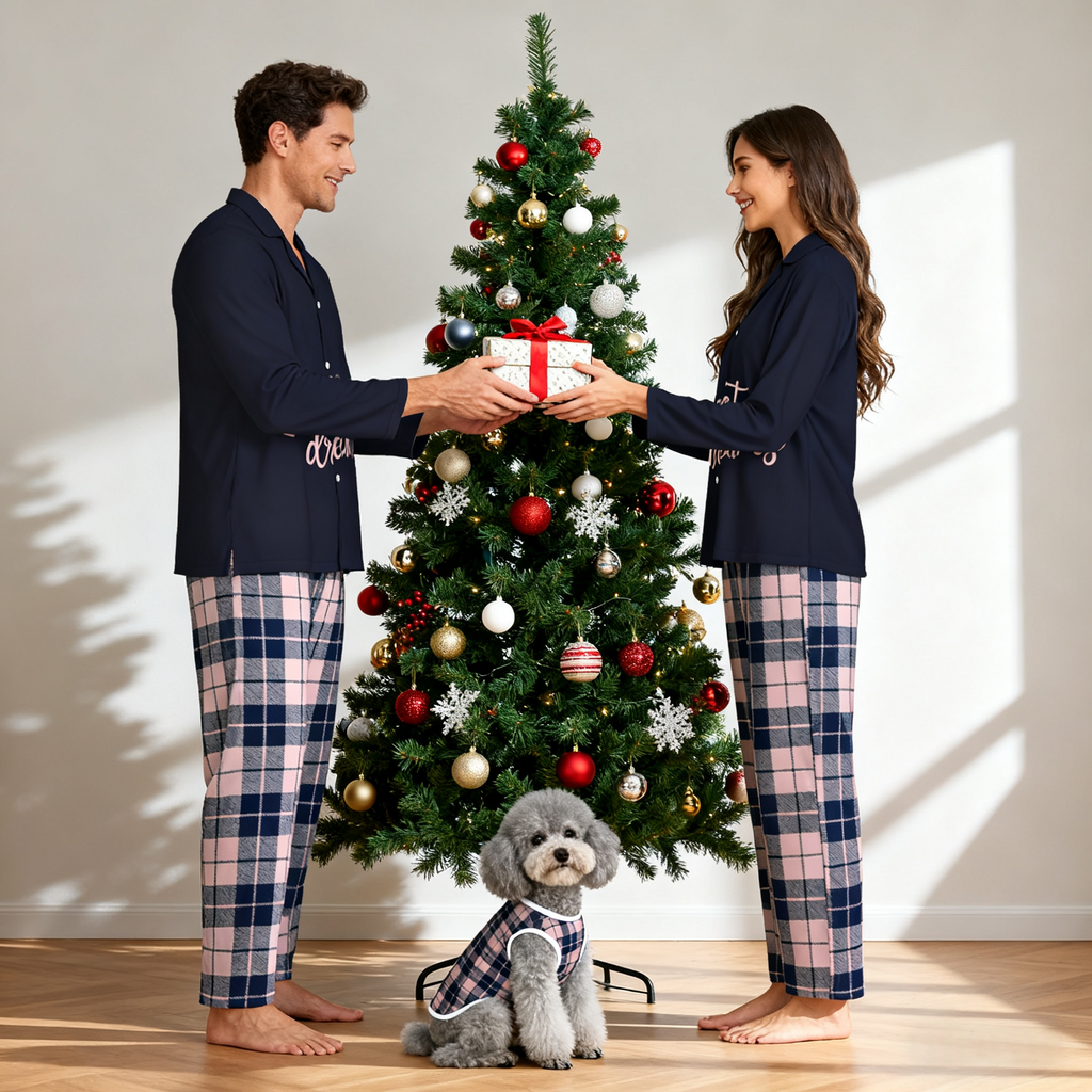 Holiday Sweet Dreams Plaid Matching Pajamas