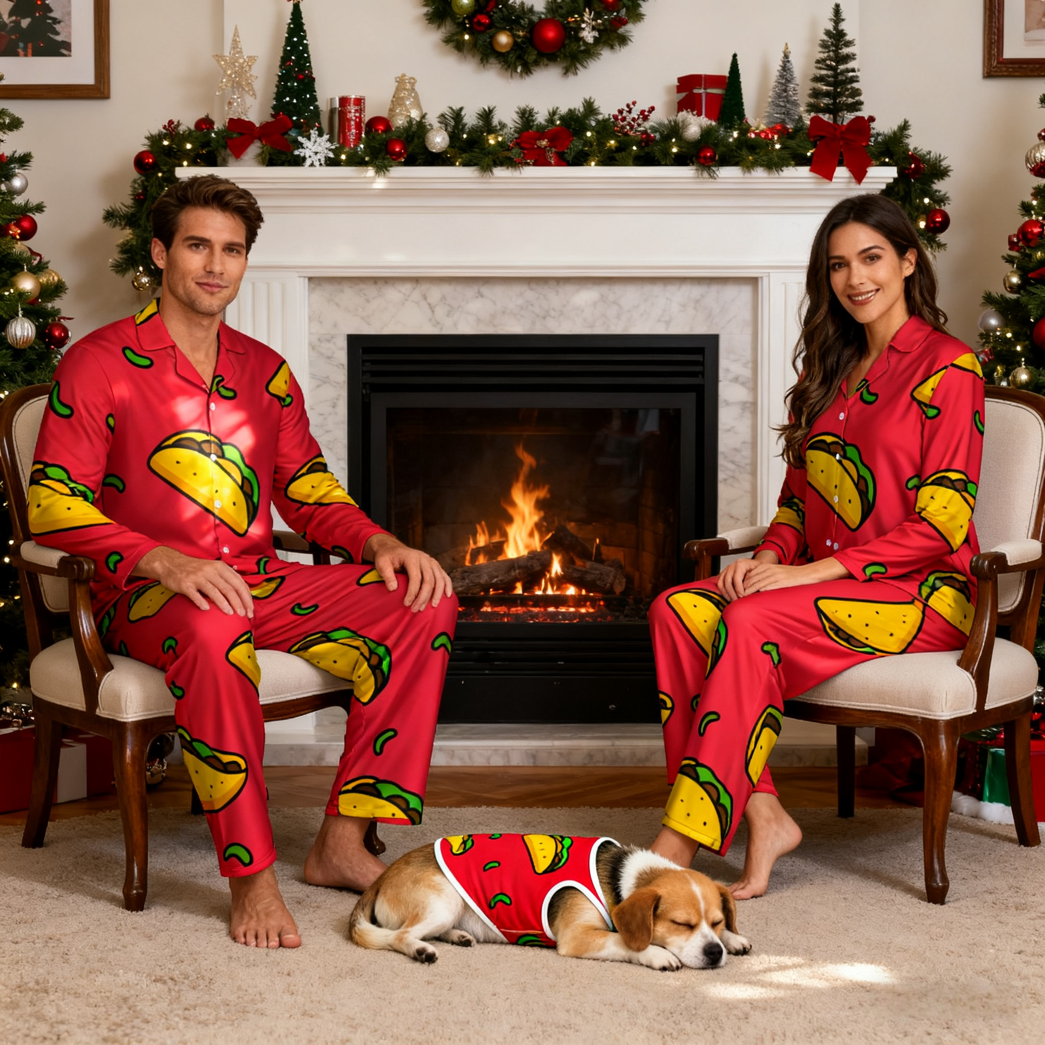 Holiday Taco Treat Christmas Pajamas