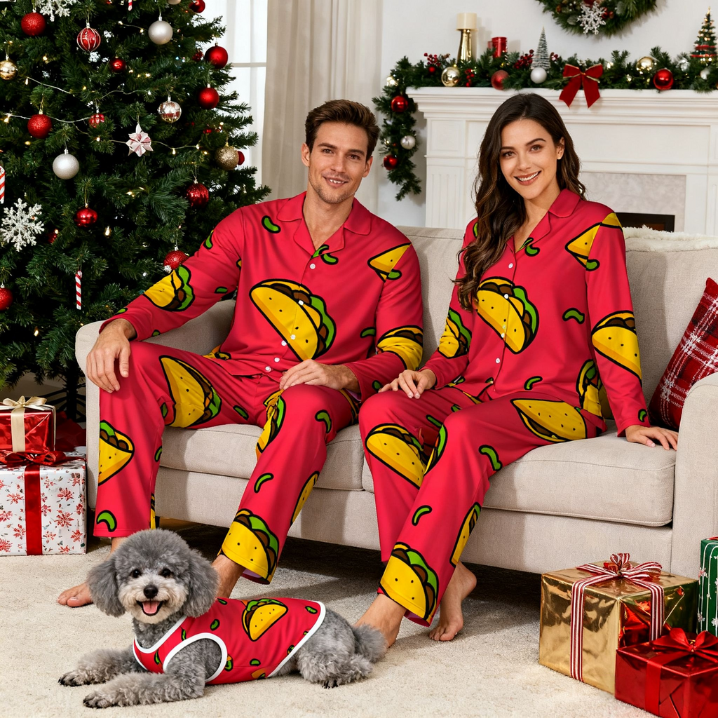 Holiday Taco Treat Christmas Pajamas