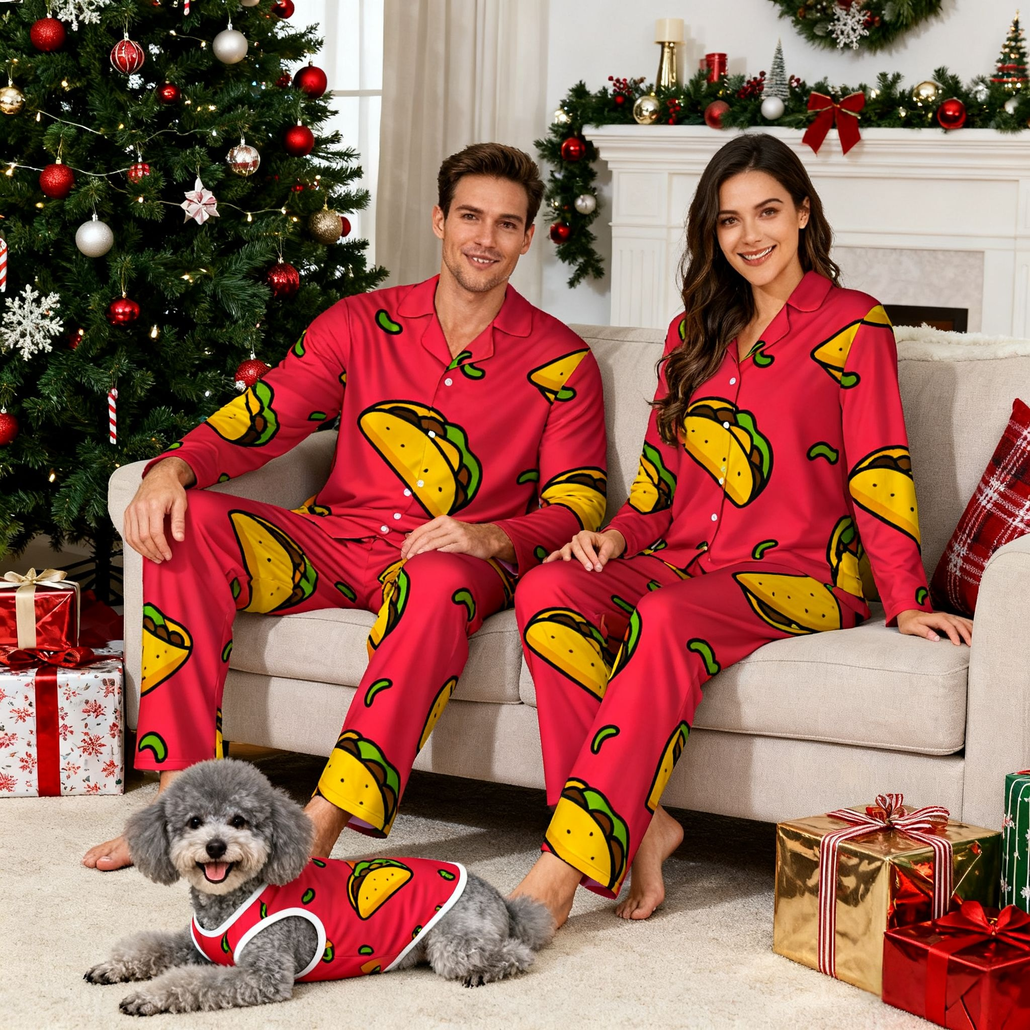 Holiday Taco Treat Christmas Pajamas