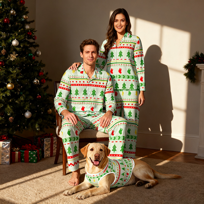 Holiday Charming Trees Matching Pajamas