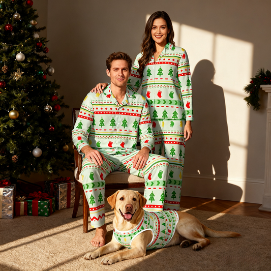 Holiday Charming Trees Matching Pajamas