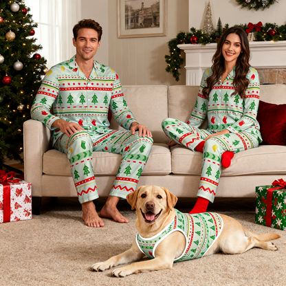 Holiday Charming Trees Matching Pajamas